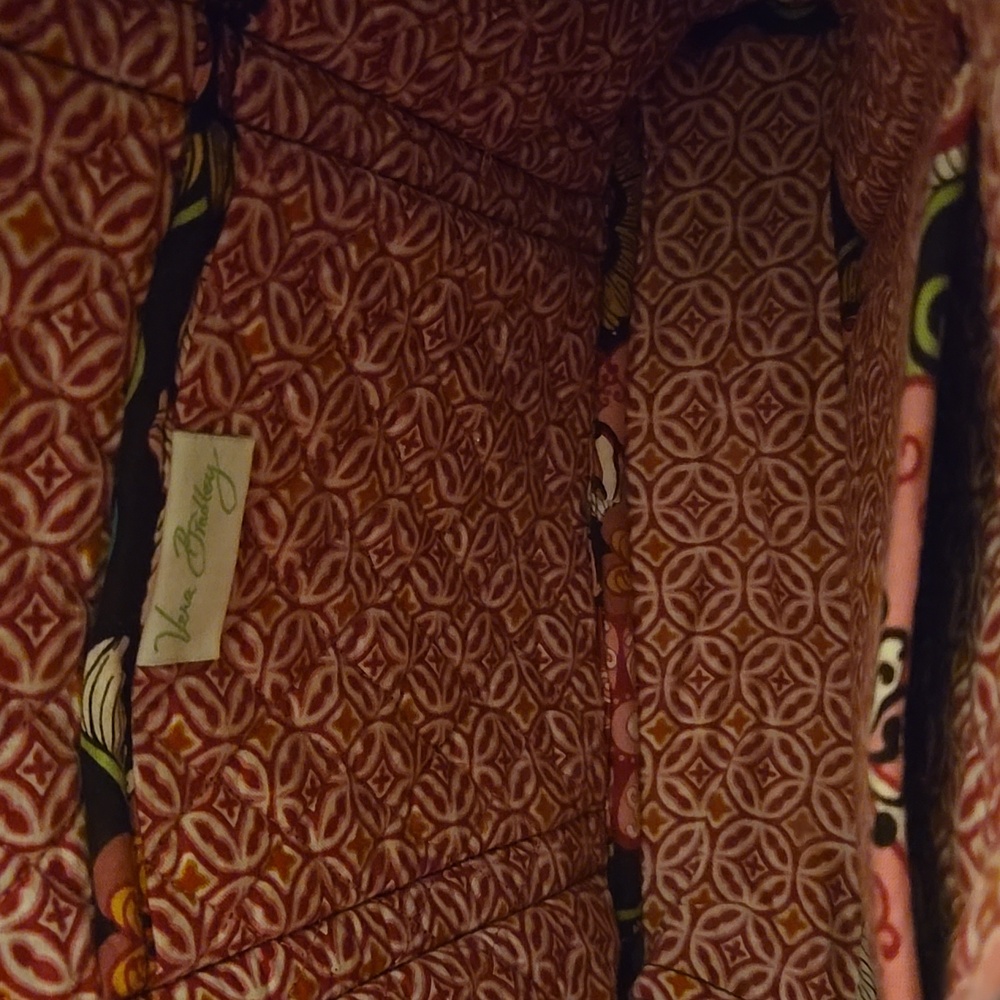 Vera Bradley Pink and Brown Floral Tote Bag - Picture 5 of 8